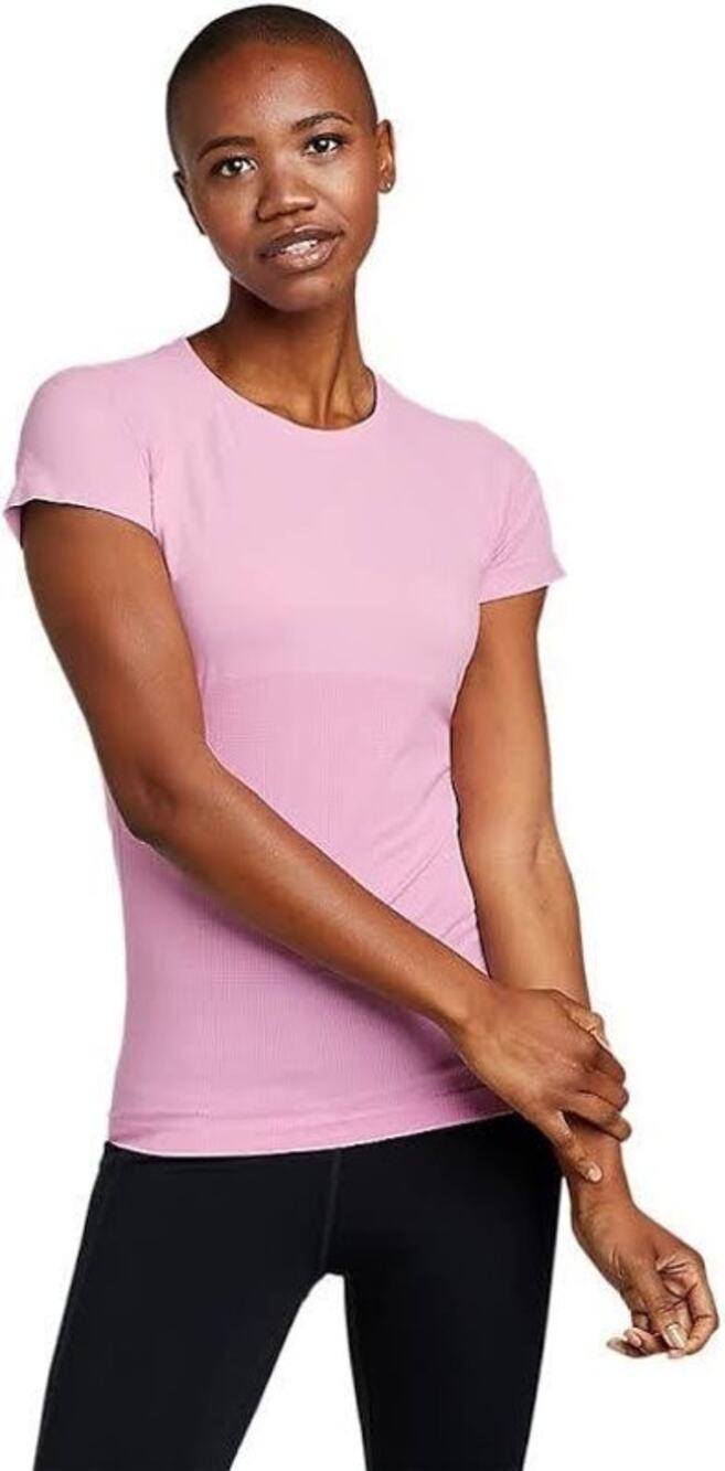 Eddie Bauer Resolution Seamless Heathered Athletic Tee Pink